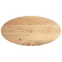 Tafelblad 120x60x2 cm ovaal massief eikenhout - thumbnail