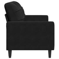 Tweezitsbank 140 cm fluweel zwart - thumbnail