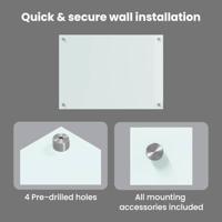 VidaXL Keuken achterwand 2 pcs wit 70 x 50 cm gehard glas - thumbnail