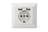 Digitus DA-70613 Stopcontact (onderbouw) Met USB Wit - thumbnail
