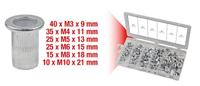 KS Tools 970.0620 Assortiment draadeinden, aluminium, M3x9mm-M10x21mm, 150-delig - thumbnail