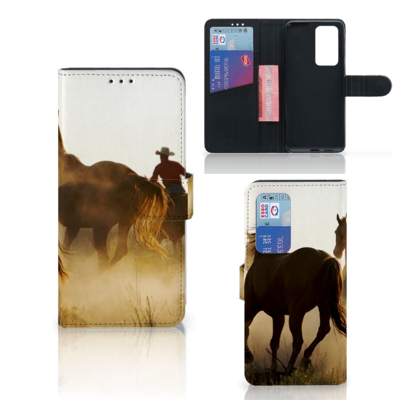 Huawei P40 Pro | Telefoonhoesje | Met pasjeshouder | Design Cowboy