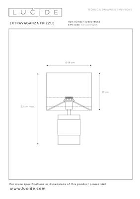 Lucide EXTRAVAGANZA FRIZZLE - Tafellamp - Ø 18 cm - 1xE14 - Roze