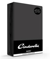 Cinderella Topper Hoeslaken Basic Percaline Antracite-200 x 200 cm - thumbnail