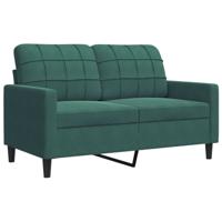 3-delige Loungeset met kussens en bolsters fluweel donkergroen - thumbnail