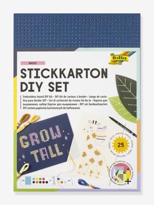 Borduurkarton DIY set, 25 stuks FOLIA meerkleurig