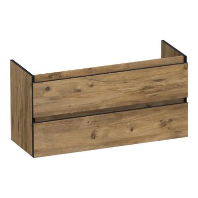 Brauer Joy Edge - Onderkast Ondiep - 100 cm - met 2 Softclose Lades Greeploos en 1 Sifon Uitsparing - Chateau