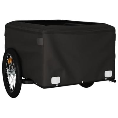 VidaXL Fietstrailer 45 kg ijzer zwart en geel