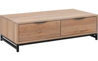 Goossens Salontafel Max rechthoekig, hout eiken grijs, urban industrieel, 125 x 37 x 65 cm - thumbnail