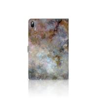 Samsung Galaxy Tab S7 FE | S7+ | S8+ Leuk Tablet hoesje Marmer Grijs - thumbnail