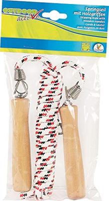 Outdoor actieve springtouw met houten handvatten 280 cm