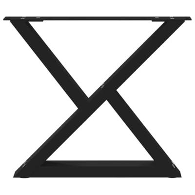 Salontafelpoten 2 st 60x(42-43,3) cm staal zwart