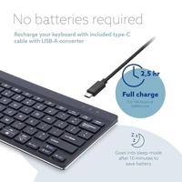 R-GO Tools Compact Break Toetsenbord Bluetooth QWERTY, US-Engels Zwart Ergonomisch - thumbnail