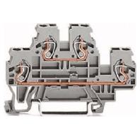 WAGO 870-503 Doorgangsklem 2-etages 5 mm Spanveer Toewijzing: L, N Grijs 50 stuk(s) - thumbnail