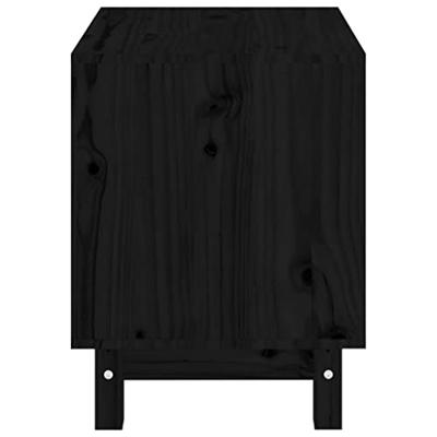 VidaXL Hondenhok 50x40x52 cm massief grenenhout zwart