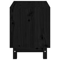 VidaXL Hondenhok 50x40x52 cm massief grenenhout zwart - thumbnail