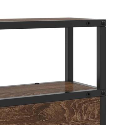 Opberghoofdbord met plank bruin eikenkleur 90 cm Bewerkt hout