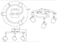 Trio PlafondspotMichael 3-lichts nikkel mat - 803090307 - thumbnail