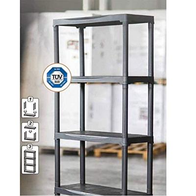 Opbergrek - TOOD - ETA 845 - 5 planken - Kunststof - 80 x 39 x 180 cm - Zwart