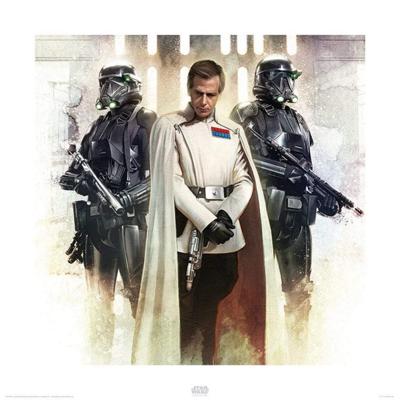 Kunstdruk Star Wars - Rogue One Krennic and Death Troopers 40x40cm