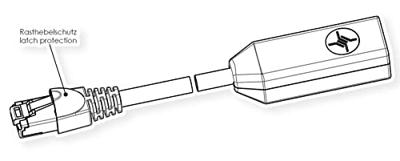 Telegärtner RJ45 Netwerk Adapter [1x RJ45-stekker - 1x RJ45-bus] 20.00 cm Blauw