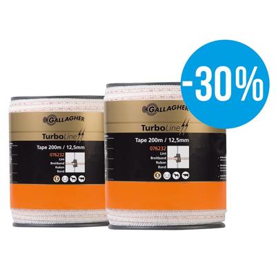Gallagher Duopack TurboLine lint 12,5mm wit 2x200m - 079445 079445 Gallagher Duopack TurboLine lint 12,5mm wit 2x200m - 079445 079445