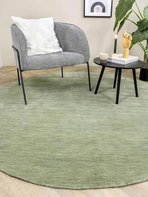 MOMO Rugs - Vloerkleed Panorama Uni Rond Green - 150 rond