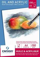 Schilderpapier Canson Graduate Oil & Acrylic 20vel 290gr A4 natuurlijk wit | 5 stuks - thumbnail