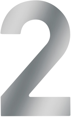 Metafranc huisnummer 2 a2 120mm - wu0424017