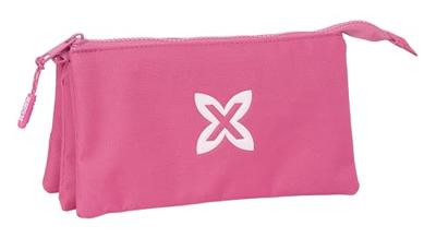 Pennenetui met 3 vakken Munich Basic Fuchsia 22 x 12 x 3 cm