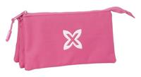 Pennenetui met 3 vakken Munich Basic Fuchsia 22 x 12 x 3 cm - thumbnail
