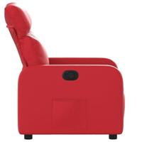 Fauteuil verstelbaar kunstleer rood - thumbnail