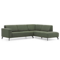 Hoekbank Sevilla Donkergroen Stof - thumbnail