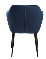 Sohome Eetkamerstoel 'Albin' Velvet, kleur Donkerblauw - thumbnail