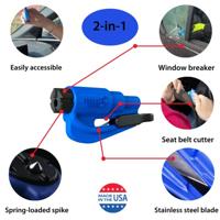resqme 310128 Rettungstool Reddingstool Riemsnijder, Glasbreker (l x b x h) 76 x 17 x 32 mm 1 stuk(s) - thumbnail
