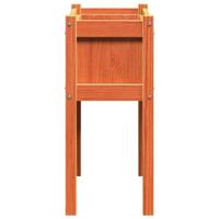 Plantenbak met poten 70x31x70 cm grenenhout waxbruin - thumbnail