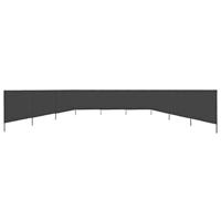 Windscherm 9-panelen 1200x80 cm stof antraciet - thumbnail