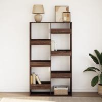 Boekenkast 100x33x175 cm bewerkt hout bruin eikenkleurig - thumbnail