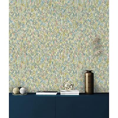 Dutch Wallcoverings Amazonia - Saram Texture Coral/Blue - Multicolor