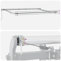 Luifel automatisch uittrekbaar 500x300 cm antracietkleur en wit - thumbnail