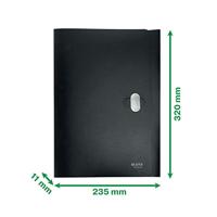 Leitz Recycle elastomap met 3 kleppen, uit PP, ft A4, zwart - thumbnail