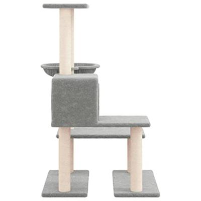VidaXL Kattenmeubel met sisal krabpalen 94,5 cm lichtgrijs