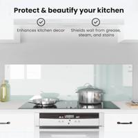 VidaXL Keuken achterwand 2 pcs wit 70 x 40 cm gehard glas - thumbnail