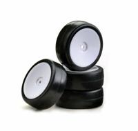 Absima 1/10 slick banden op witte disk velgen (4) - thumbnail