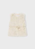 Mayoral winter vest meisjes - zand - met riem - thumbnail