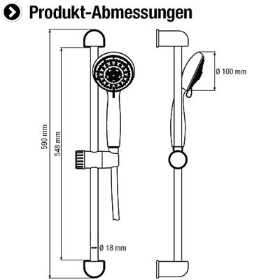 Cornat Douchegarnituur Carballo Ak 5S Ch - SA330793