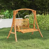 VidaXL Schommelframe massief gebogen hout met teakafwerking - thumbnail