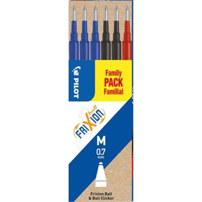 Pilot vulling voor Frixion Ball en Frixion Ball Clicker, etui met 6 stuks in klassieke kleuren