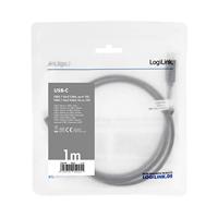 LogiLink CU0129 USB-kabel USB 3.2 Gen1 (USB 3.0 / USB 3.1 Gen1) USB-C stekker, USB-C stekker 1.00 m Zwart - thumbnail