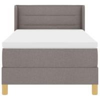 Boxspringbed met matras met hoofdeinde Taupe 80 x 200 cm Stof - thumbnail